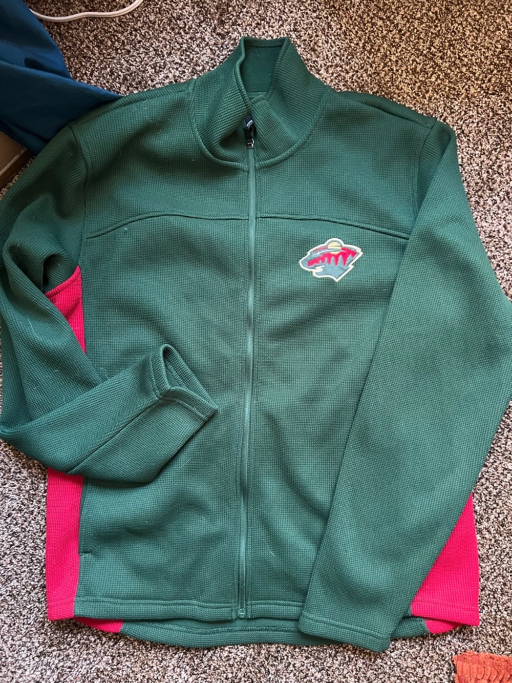 NHL Minnesota Wild Green Zip up size large
